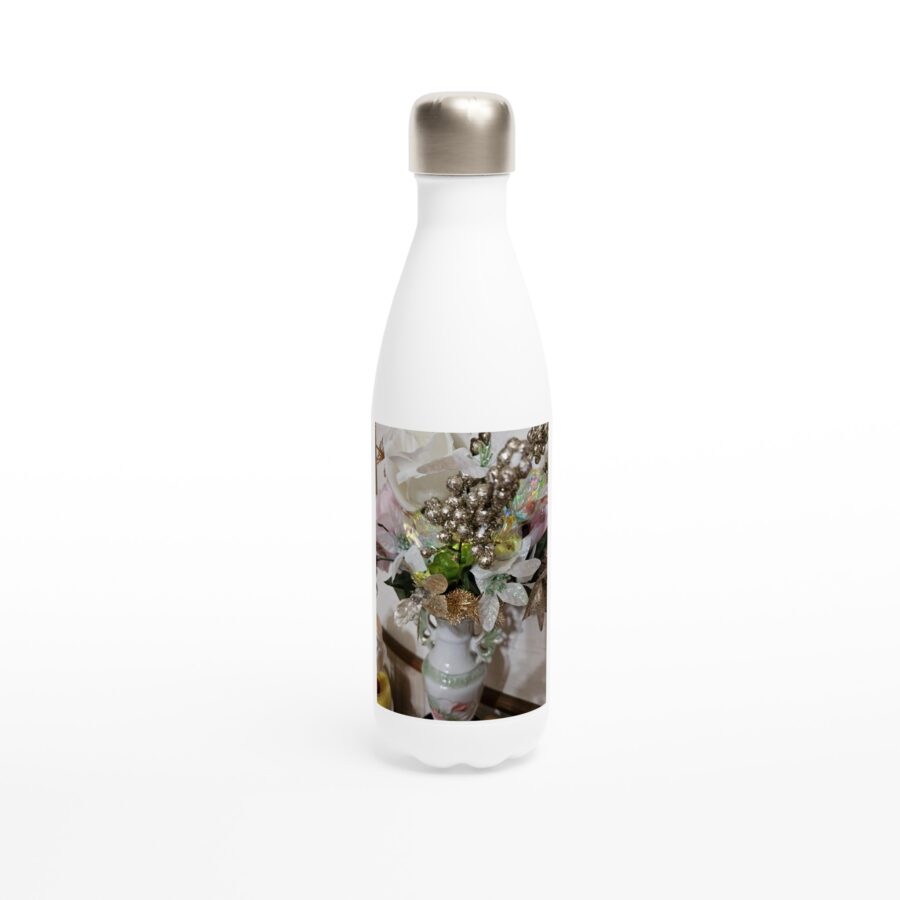 White 17oz Stainless Steel Water Bottle