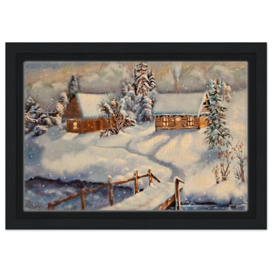 Cabin Haven Framed Canvas 20x30 cm / 8x12″